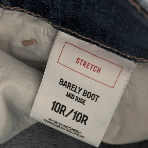 Express Blue Boot Cut Jeans with Vintage Distressing - Picture 3 of 6